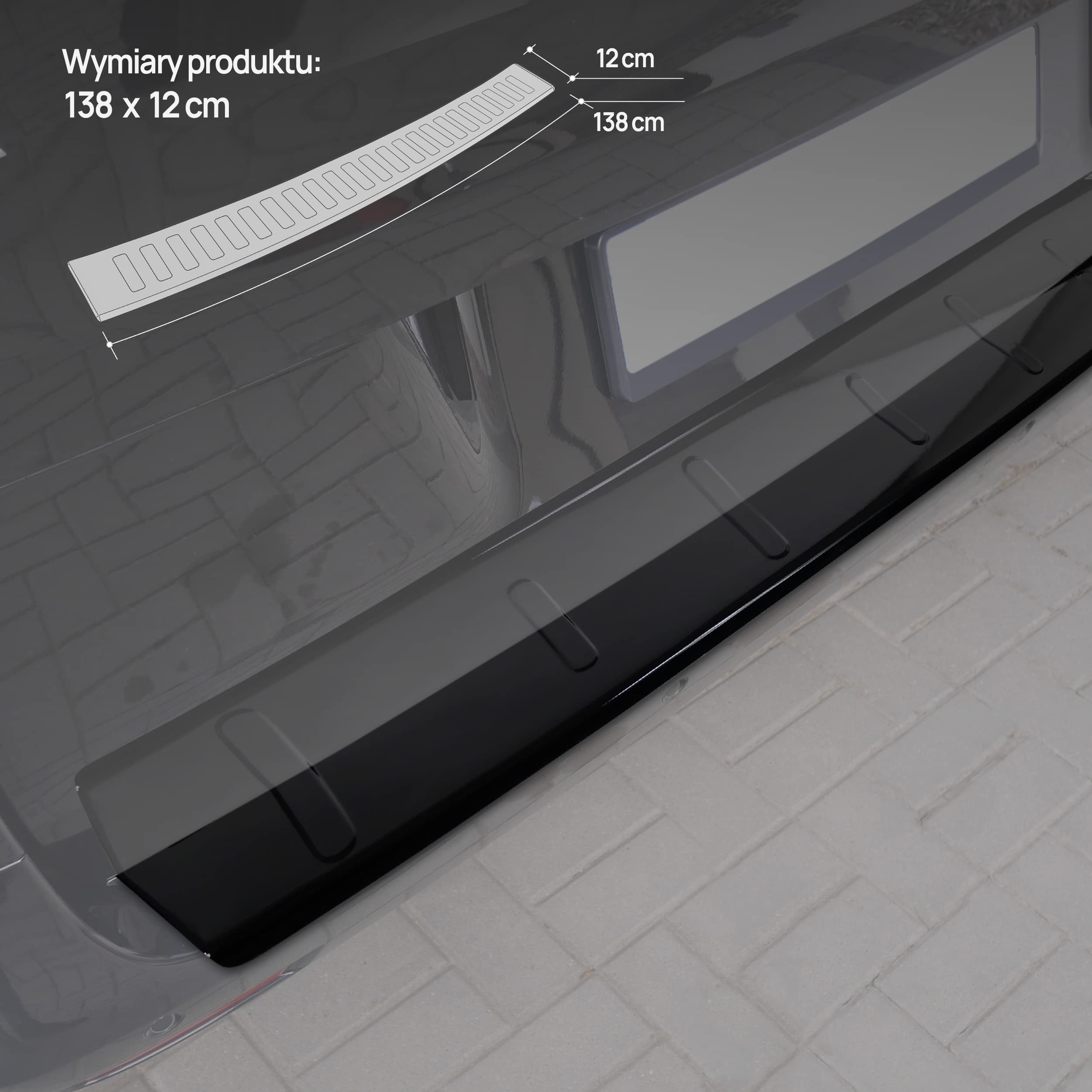 CHROMEMASTER | Listwa Ochronna Tylnego Zderzaka | Pasuje do Mercedes Vito V-class W447 2014- | Tworzywo ABS, czarny połysk; Listwa Chroni Lakier Tylnego Zderzaka przed Zarysowaniem i Uszkodzeniem
