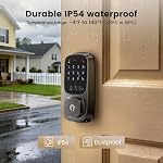 Lockzo Smart Lock with Palm Vein, Keyless Entry Door Lock for Front Door, WiFi Electronic Door Lock with Keypad Deadbolt, Auto Lock, Voice Control, Compatible with Alexa & Google Assistant