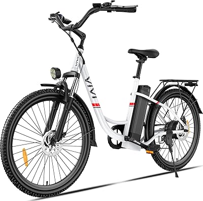 Vivi Electric Bike,26 Inch Electric Bike for Adults,500W EBike with 48V Removable Battery,Electric Commuter Cruiser Bike 20MPH & 50 Mile Electric Bicycle Women with Cruise Control