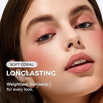 SACE LADY Blush Stick for Cheeks, Cream Blush Makeup Easy to Blend & Long Lasting, Smooth Natural Make Up for Face Eyes Lips (03 Soft Cora, 1pc)