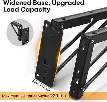 Detachable Folding Shelf Brackets with Screws-16 Inch 2pack Black