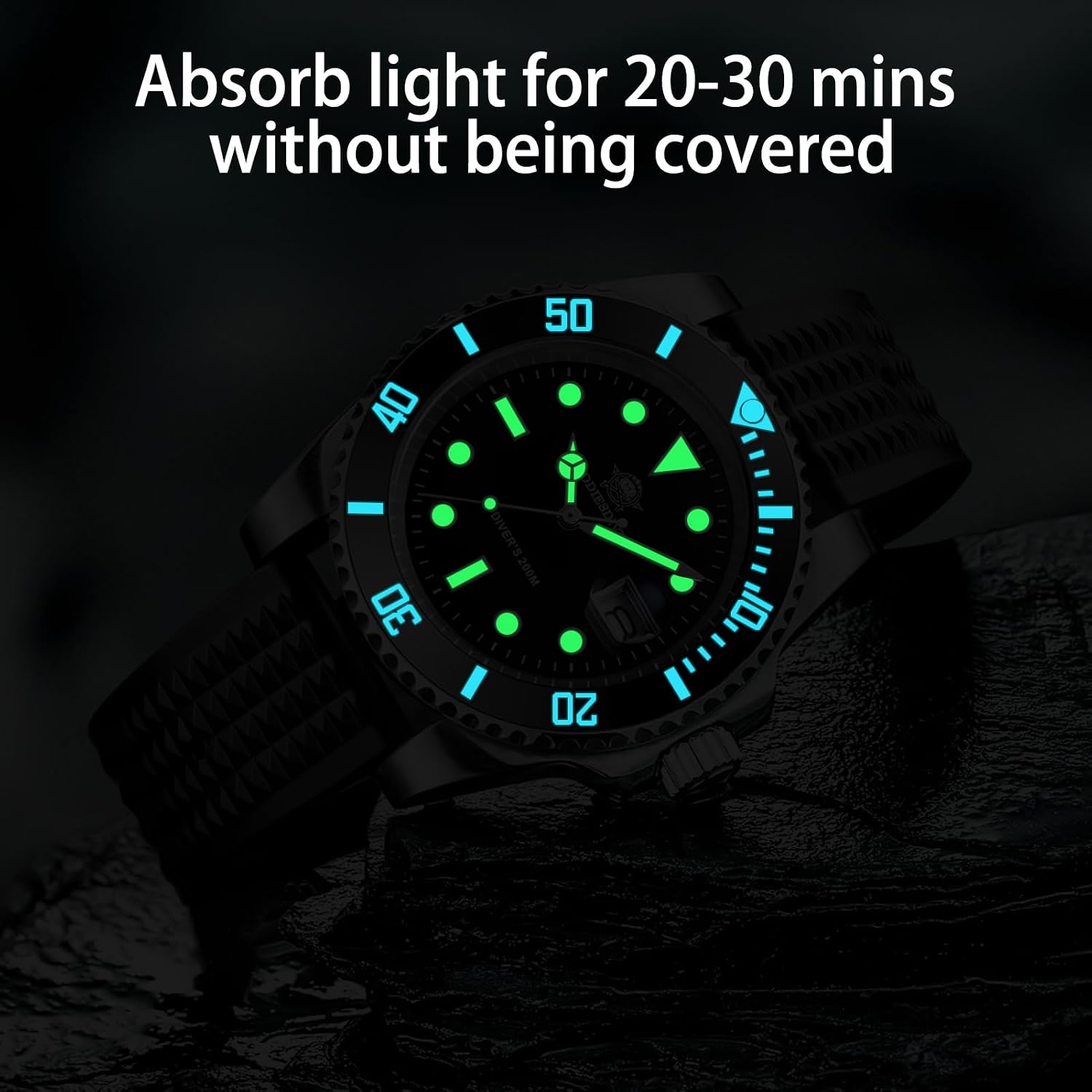 【美品】ADDIESDIVE ダイバーズウォッチ ブラック Amazon | ADDIESDIVE 41 MM メンズダイブウォッチ クォーツ