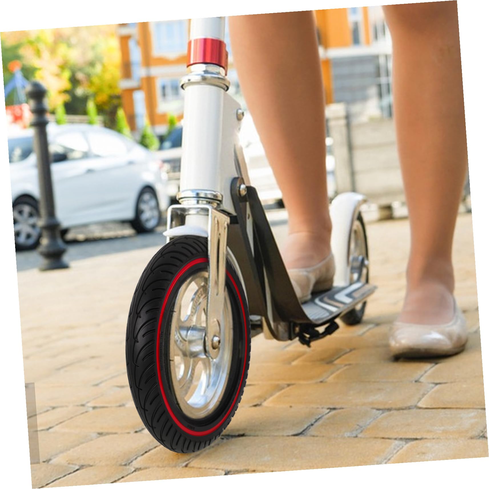 Cabilock Roue de Trottinette PU Pneu Alvéolé de Rechange pour Trottinette Électrique Pneu Increvable