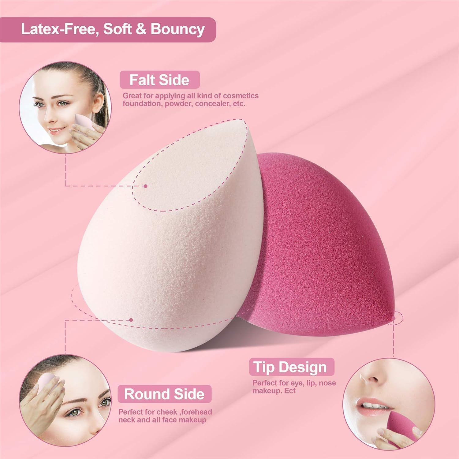 Makeup Spon Set Beauty Spon Foundat Blending Spon,