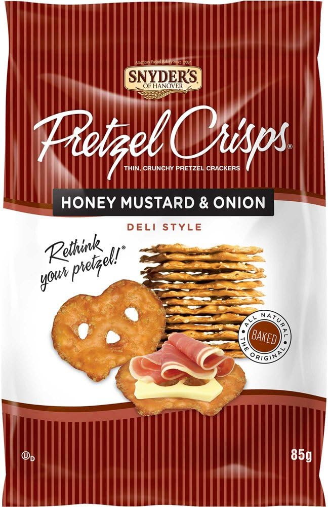 Snyder's Snack Factory Honey Mustard & Onion Pretzel Crisps 85g - 8 Pack