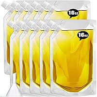 Vista 10 de Kit de Frascos de Licor de Crucero para Viajes, Ocultables y Reutilizables, Frascos de Plástico Rum Runner para Alcohol y Jugo, Bolsas de Licor