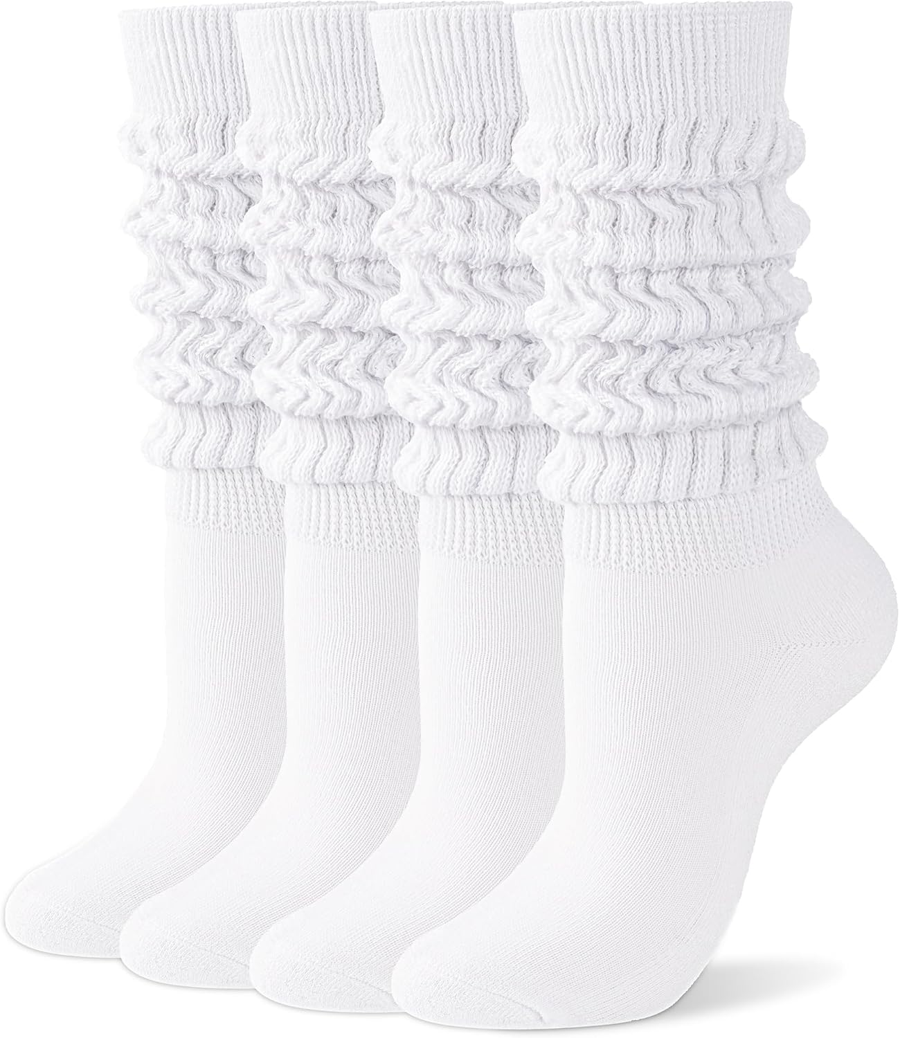 HONGTEYA Slouchy Socks for Women, Knee High Boot Socks Scrunch Leg Warmers, Soft Cozy Valentines Day Gifts for Her