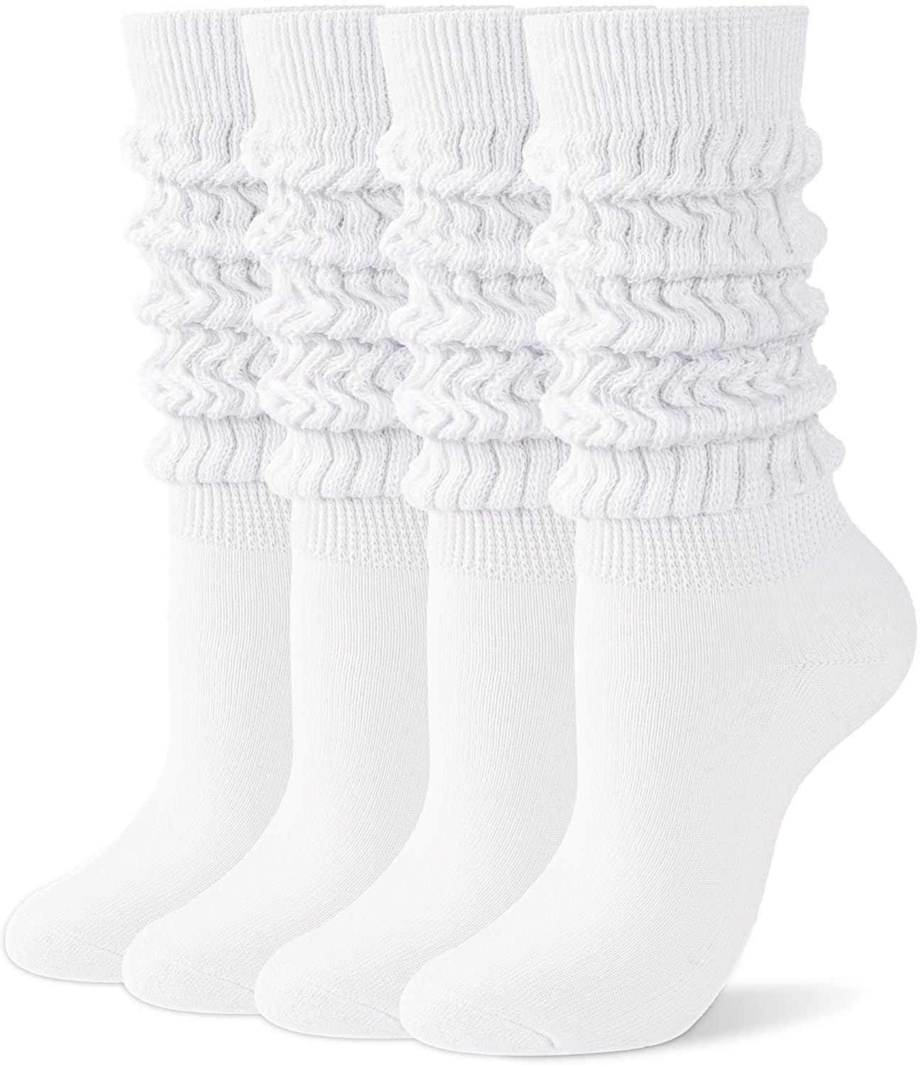 HONGTEYA Slouchy Socks for Women Boot Slouch Scrunch Long Knee High Leg Warmers Soft Cozy Christmas Gift Stocking