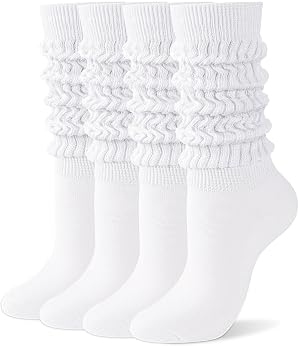 HONGTEYA Slouchy Socks for Women Boot Slouch Scrunch Long Knee High Leg Warmers Soft Cozy Christmas Gift Stocking