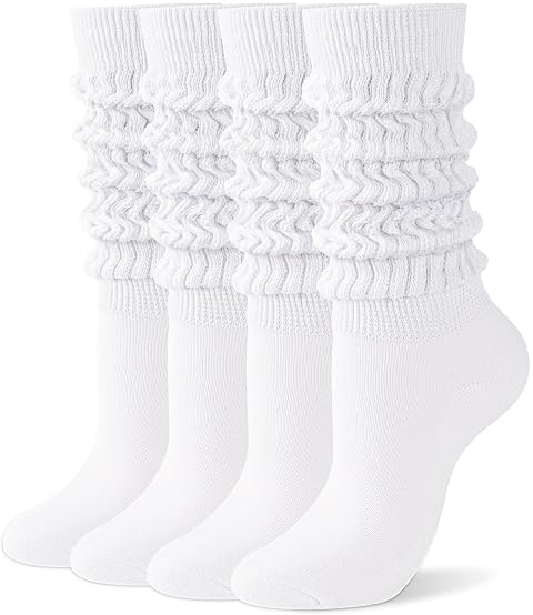 HONGTEYA Slouchy Socks for Women Boot Slouch Scrunch Long Knee High Leg Warmers Soft Cozy Christmas Gift Stocking