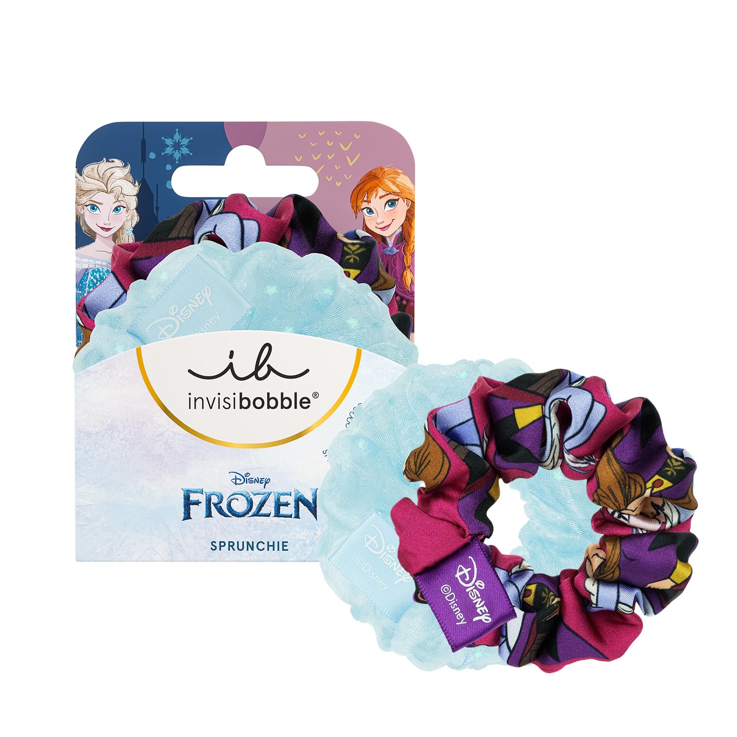 Invisibobble KIDS Scrunchie Disney Frozen - Colorido y Azul Claro Set de 2 - Accesorios para el pelo de niñas | Scrunchies niñas | Exclusivo Scrunchies Set para niños