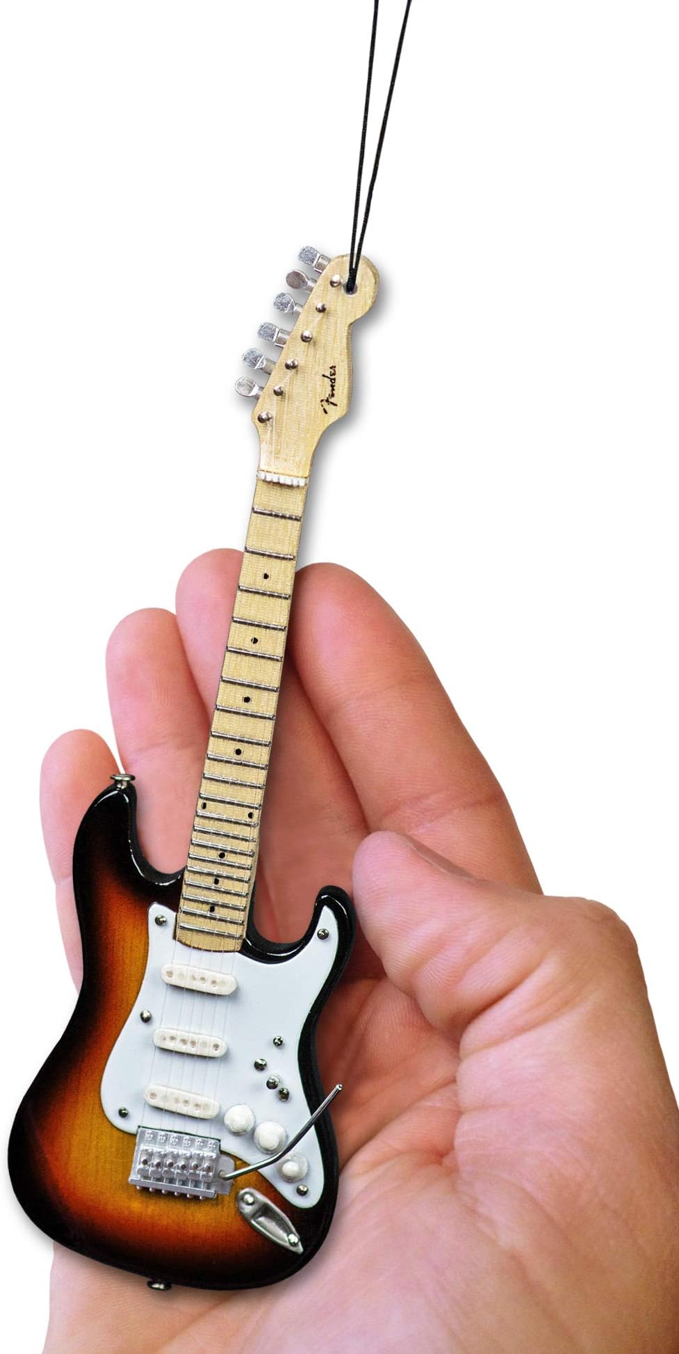 6" Collectible Sunburst Fender Stratocaster Guitar - Miniature Guitar Replica