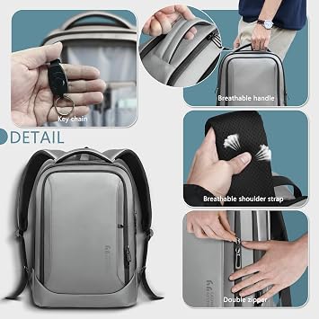 hk Laptop Backpack for Men for 15.6 Inch Computer Bag with USB A&C Charger