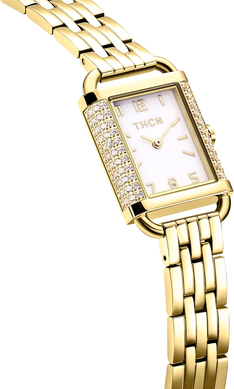 THCN Women's Watch, Gold Watches for Women with 84 Cubic Zirconia, Stainless Steel Sapphire Glass Japanese Quartz Movement, Gift for Her