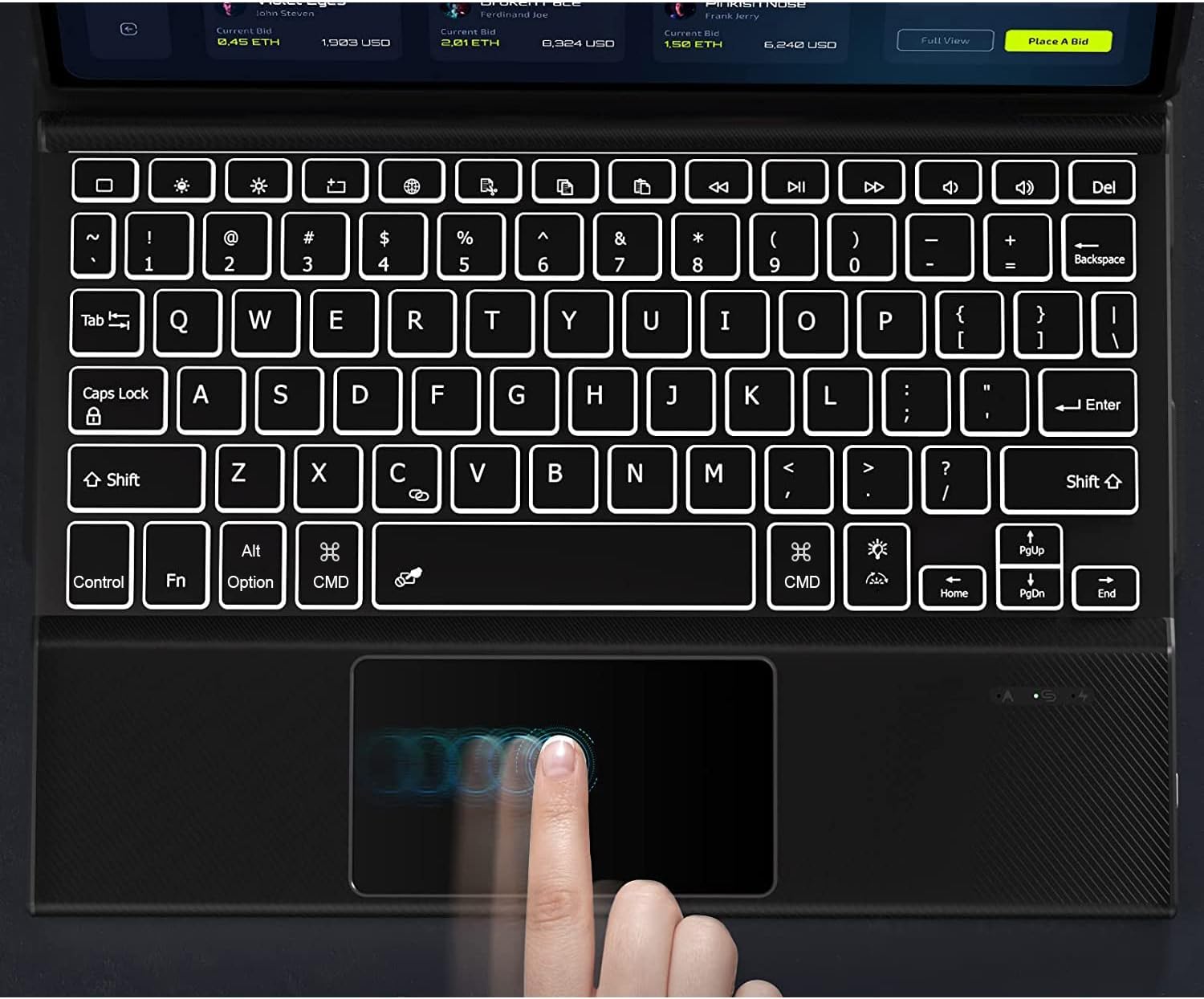 Sahara - Navigate Series Keyboard Case with Track Pad for iPad Pro 11" (M4 2024/M5 2025), Black, (TB00402)