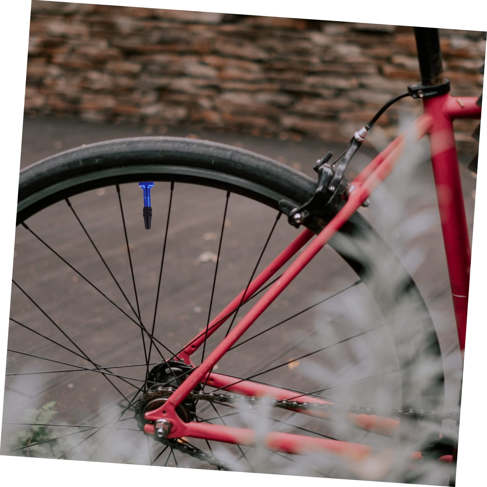 Beatifufu Bicycle Tubeless Valve Stem Aluminum Alloy Smooth Surface Bike Valves Stems Vacuum Tire Valve