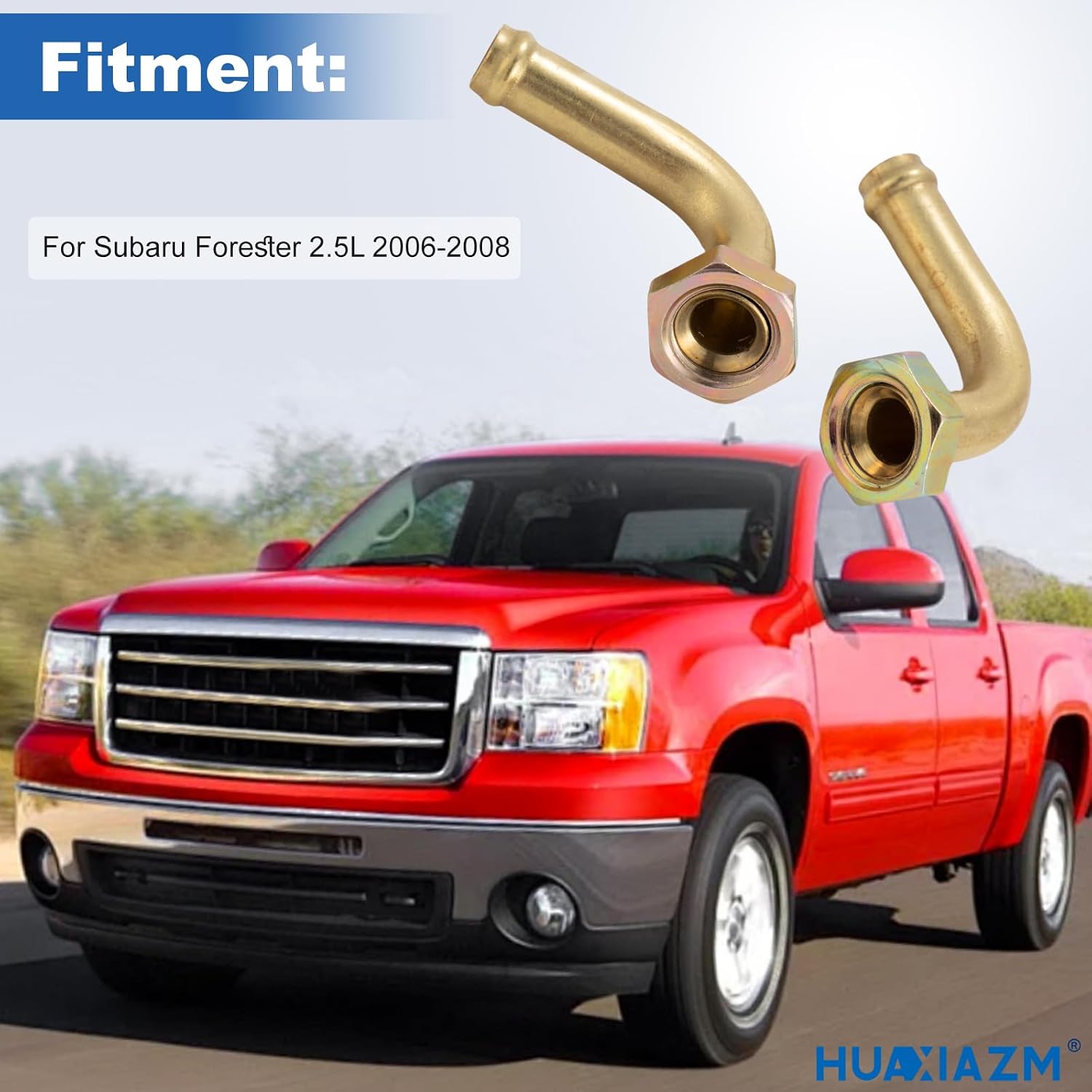Transmission Cooler Oil Tube Connector Compatible with Subaru Forester 2.5L 2006-2008 - 2 pcs Radiator Transmission Cooler Line Fittings