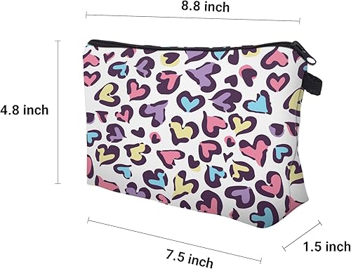 Miniatura 5 de Bolsa de maquillaje de viaje linda bolsa de cosméticos pequeña bolsa de regalo para mujeres, Corazón, Casual