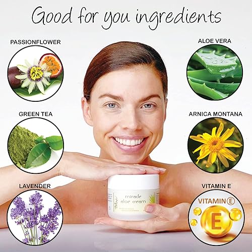 Miniatura 5 de Deluvia Miracle Loción de aloe, crema de aloe vera, hidratante de aloe vera para cara y cuerpo, crema solar calmante de aloe, loción de aloe vera