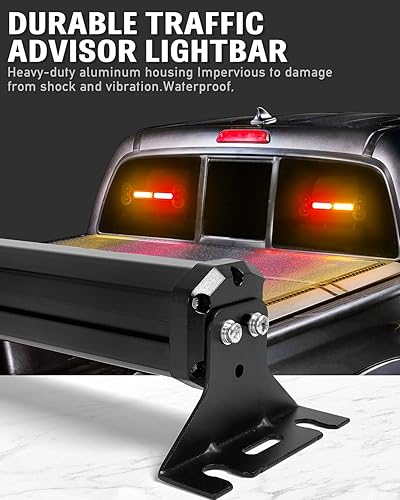 Miniatura 83 de HLauto Barra de luz estroboscópica de emergencia 1002L para asesor de tráfico: luz intermitente de advertencia de seguridad de 40 LED, visera N.° 01