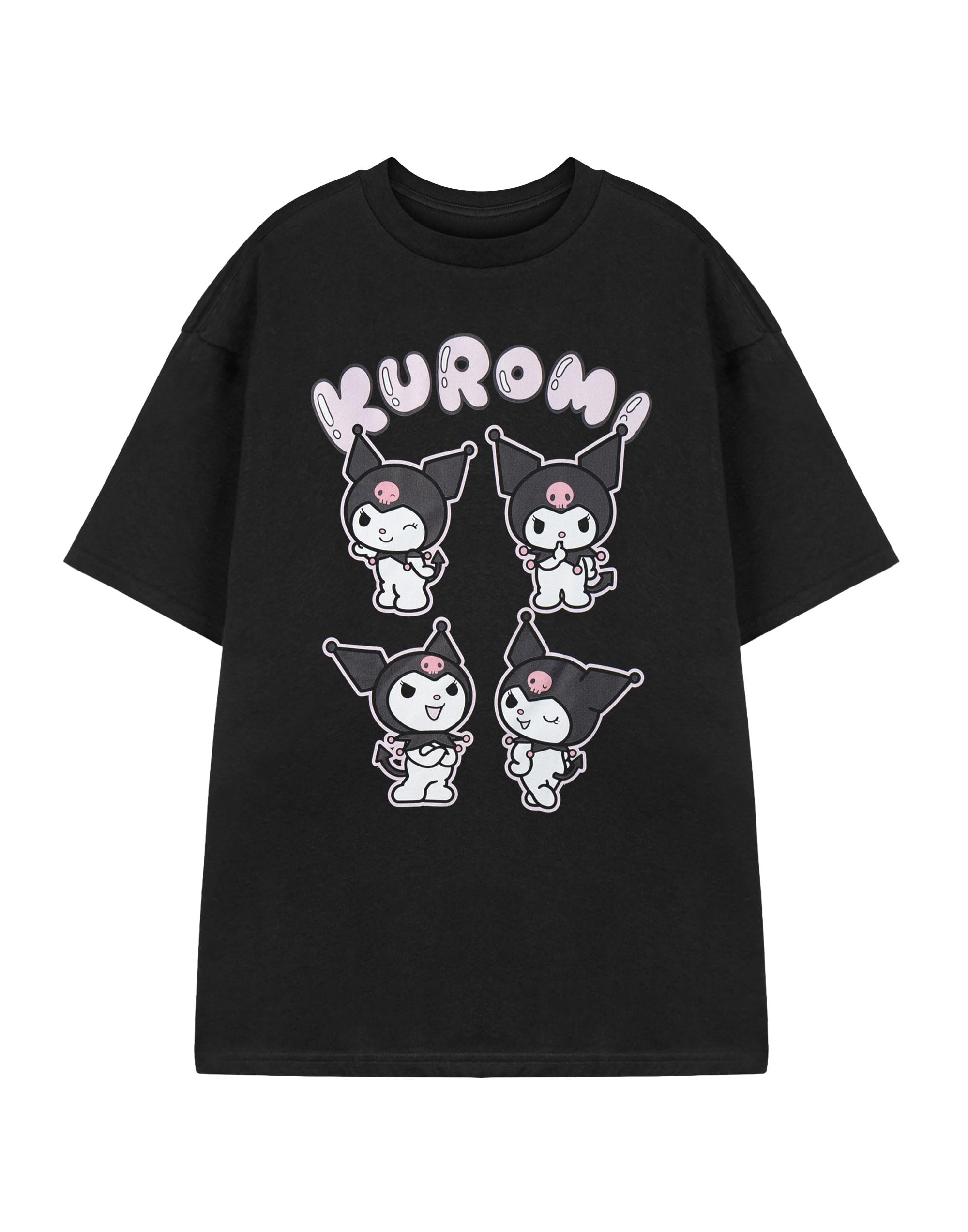 Vanilla Underground Hello Kitty Womens Black Kuromi Short Sleeved T-Shirt (Medium) from B&Q