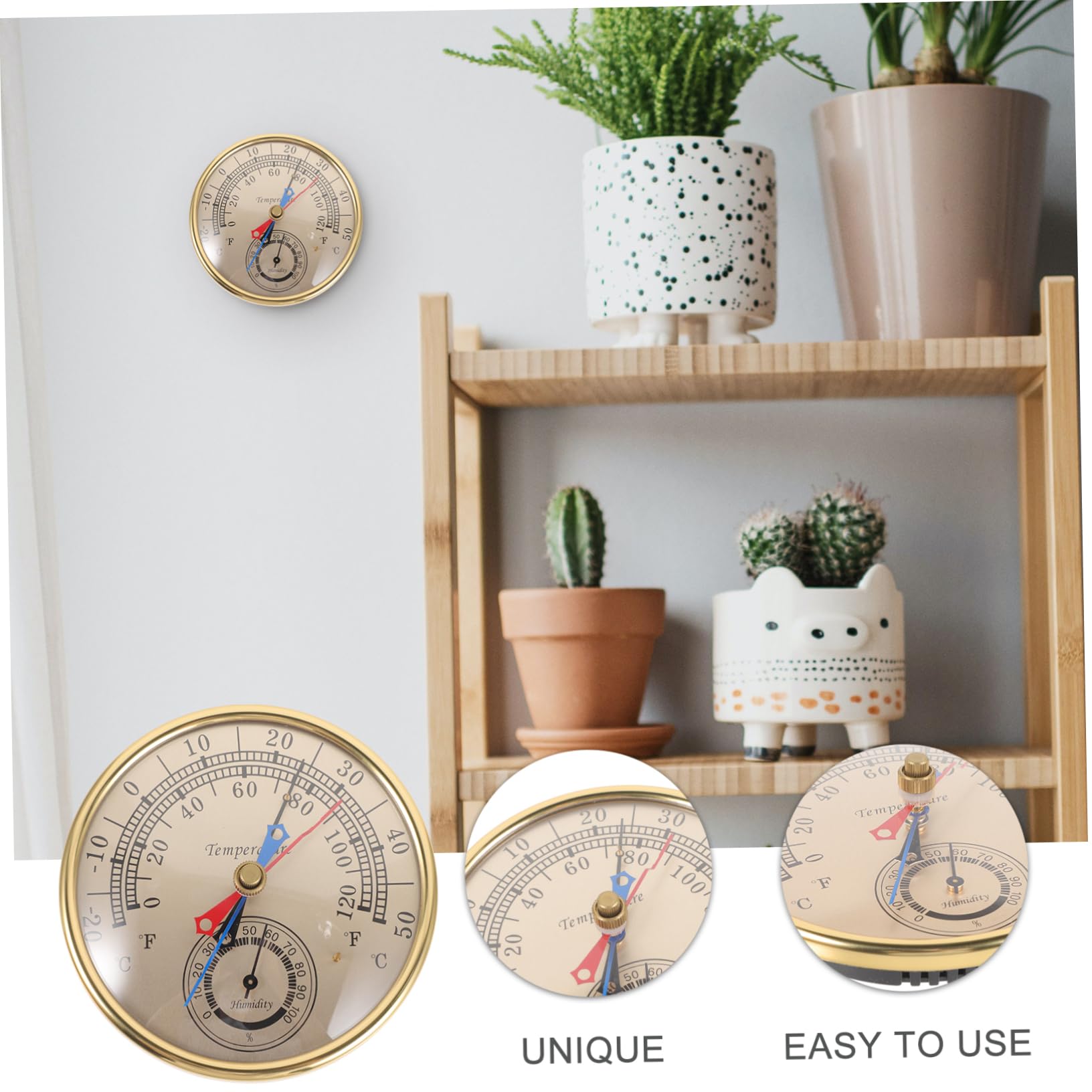 Abaodam 5 Pièces Thermomètre et compteur d'humidité météo hygromètre camping en plein air de plein air Thermomètre multifonctionnel Parie d'humidité intérieure Un verre
