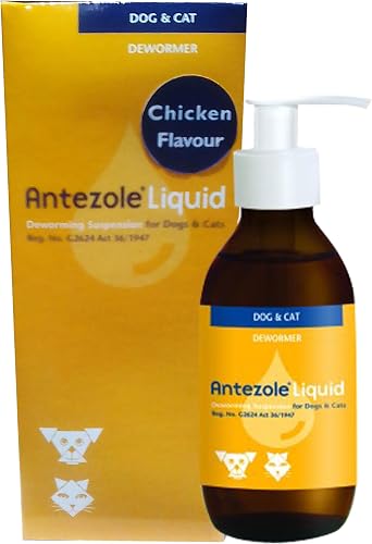 Antezole Liquid 100ml Worm Treatment Chicken Flavoured - for Pets