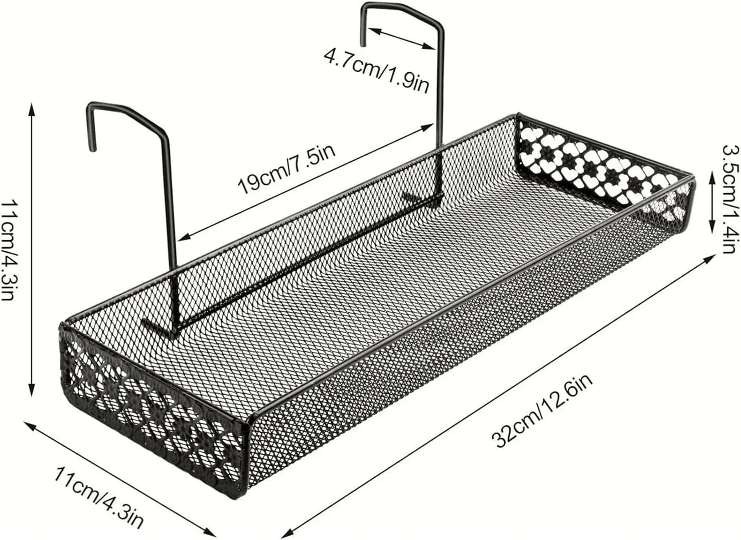 Mini Hanging Plant Shelf Iron Mesh Wall Mounted Rack for Succulents and Small Potted Plants for Office Home
