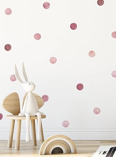 Simple Shapes Pegatinas de pared con puntos de acuarela (rubor)