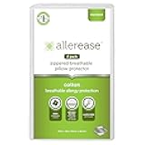 AllerEase 100% Breathable Cotton Pillow Protector for Sleeping, Standard 26