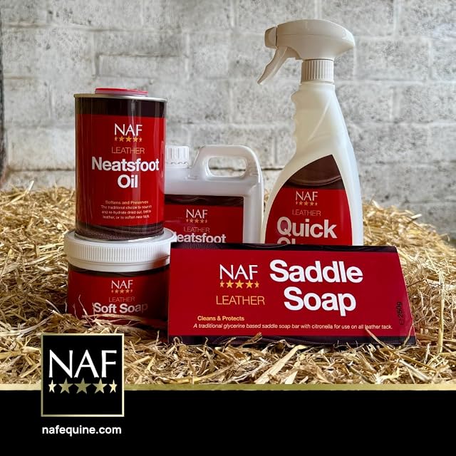 Foto 4 de 6 de NAF Jabón de sillín de Cuero de 250 g, jabón Tradicional a Base de glicerina para sillines y Tachuelas, Limpia