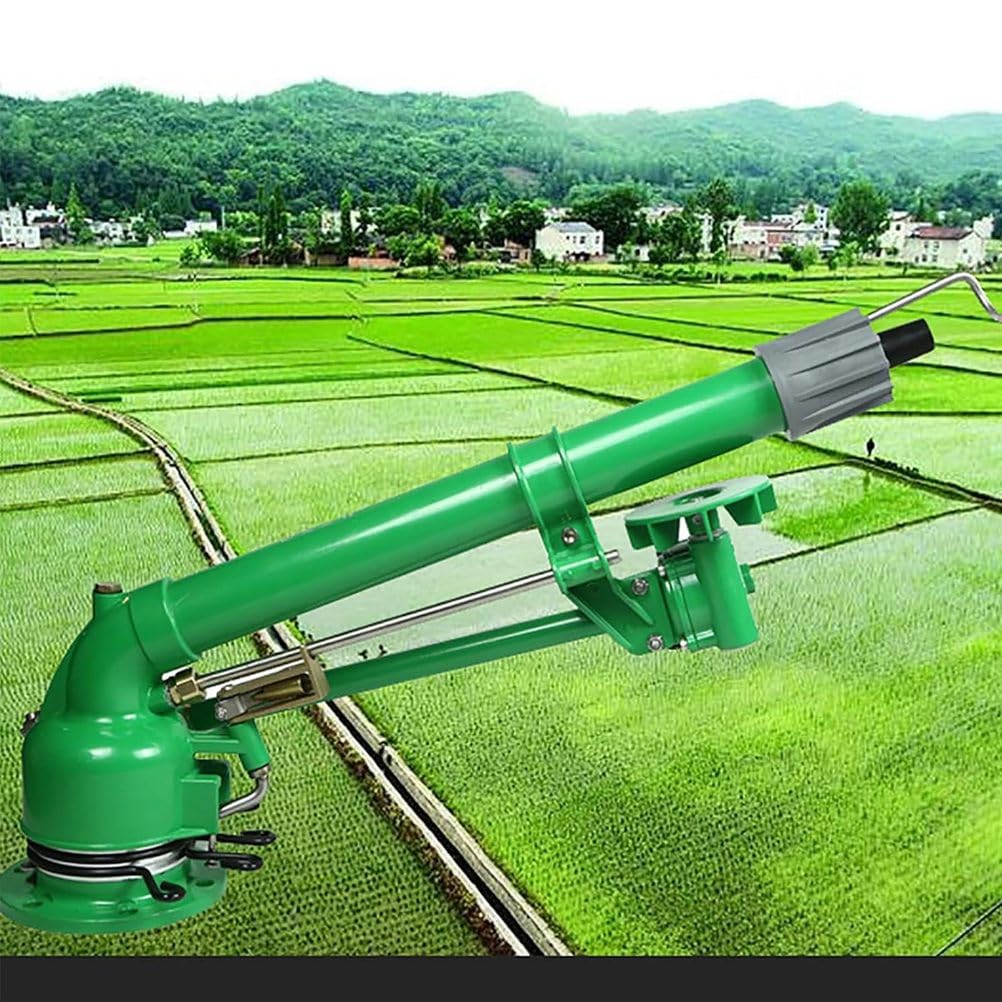 Irrigatore per Fattoria, Sprinkler Rotante a 360° per Ampia Area, Annaffiatura Uniforme, con 3 Ugelli di Ricambio, per Pascolo, Polvere e Irrigazione Agricola