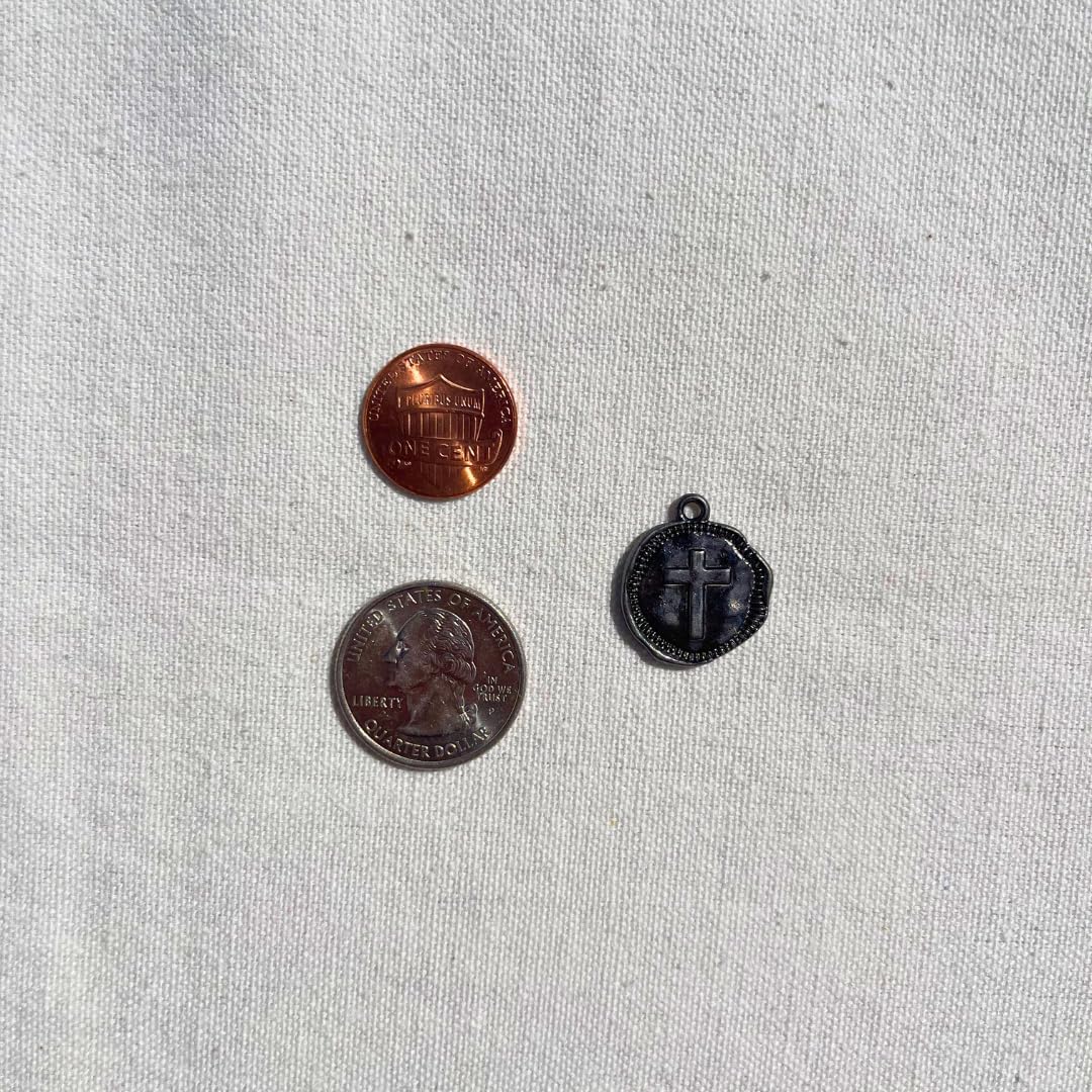 Cross Necklace Mens - Men Cross Coin, Religious Pendant, Medallion Necklaces, Christmas Gift, Catholic Pendant, Christian Charms, Women Gifts to Husband, Cute Crosses - Image 7