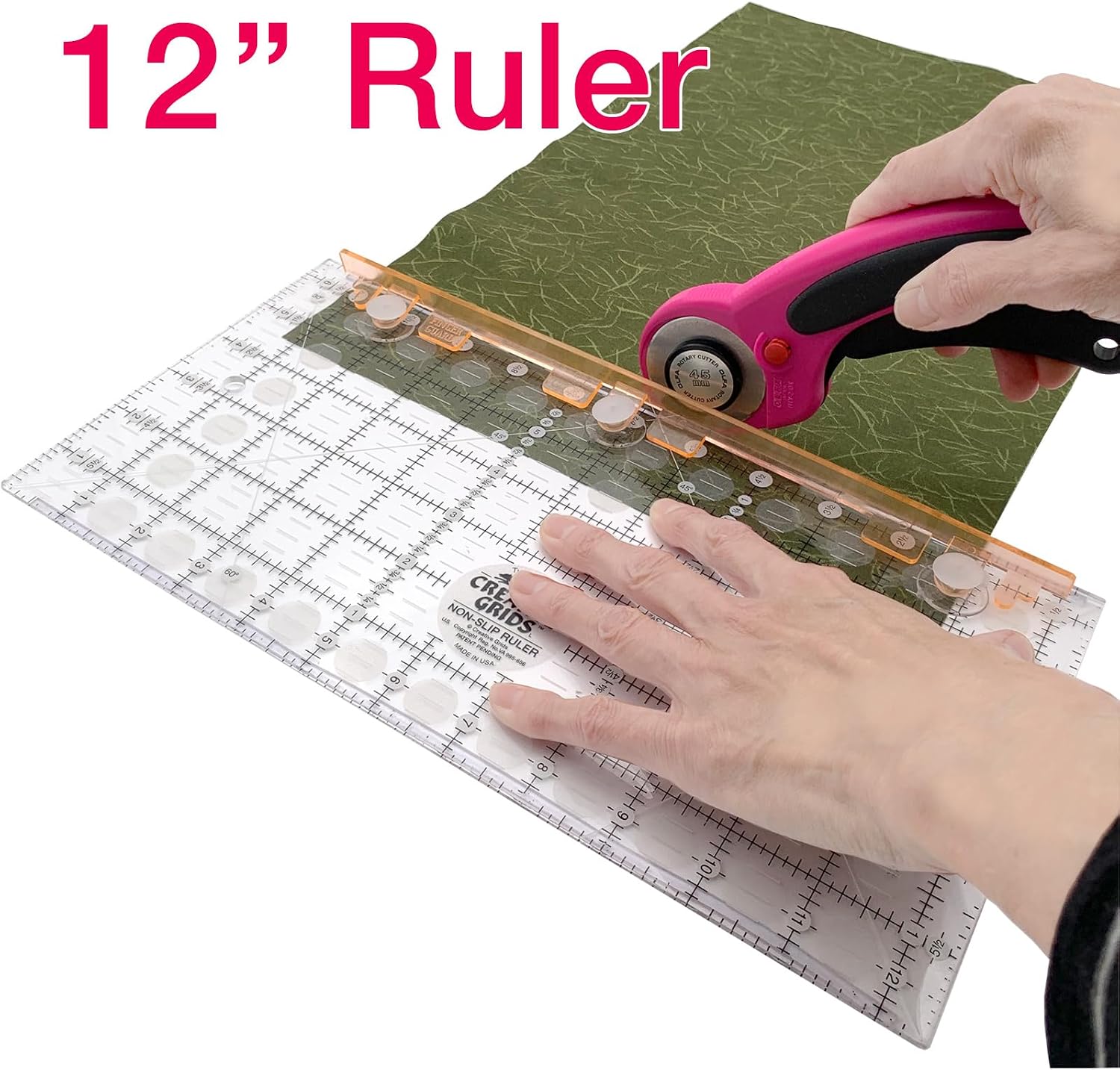 Guidelines4Quilting Finger Guards for Quilting - 2 per pkg – Create a 1/2-inch Secure Barrier on Rulers for Quilting and Sewing While Rotary Cutting. Made in USA"