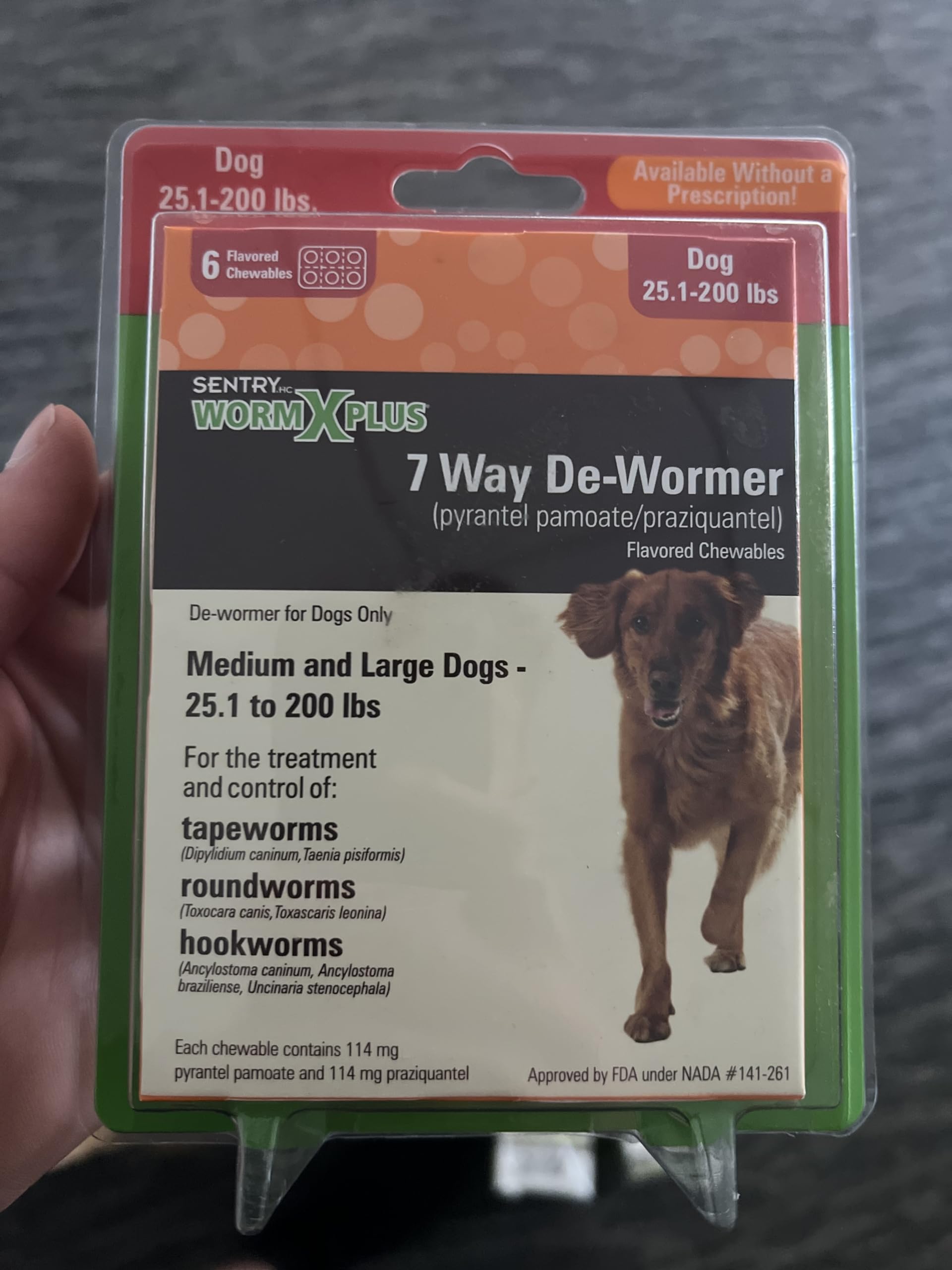 Sergeant's Pet Care Products Worm x Plus 7 Way De-Wormer Small Dog 6Ct