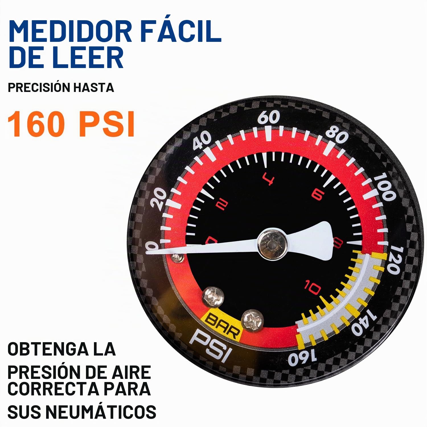 CXWXC Bomba de Bicicleta Todas Las válvulas, Bomba de Aire para Bicicleta con manómetro para indicador de presión de 11 bar/160 PSI, Bomba de pie para Bicicleta de Carretera