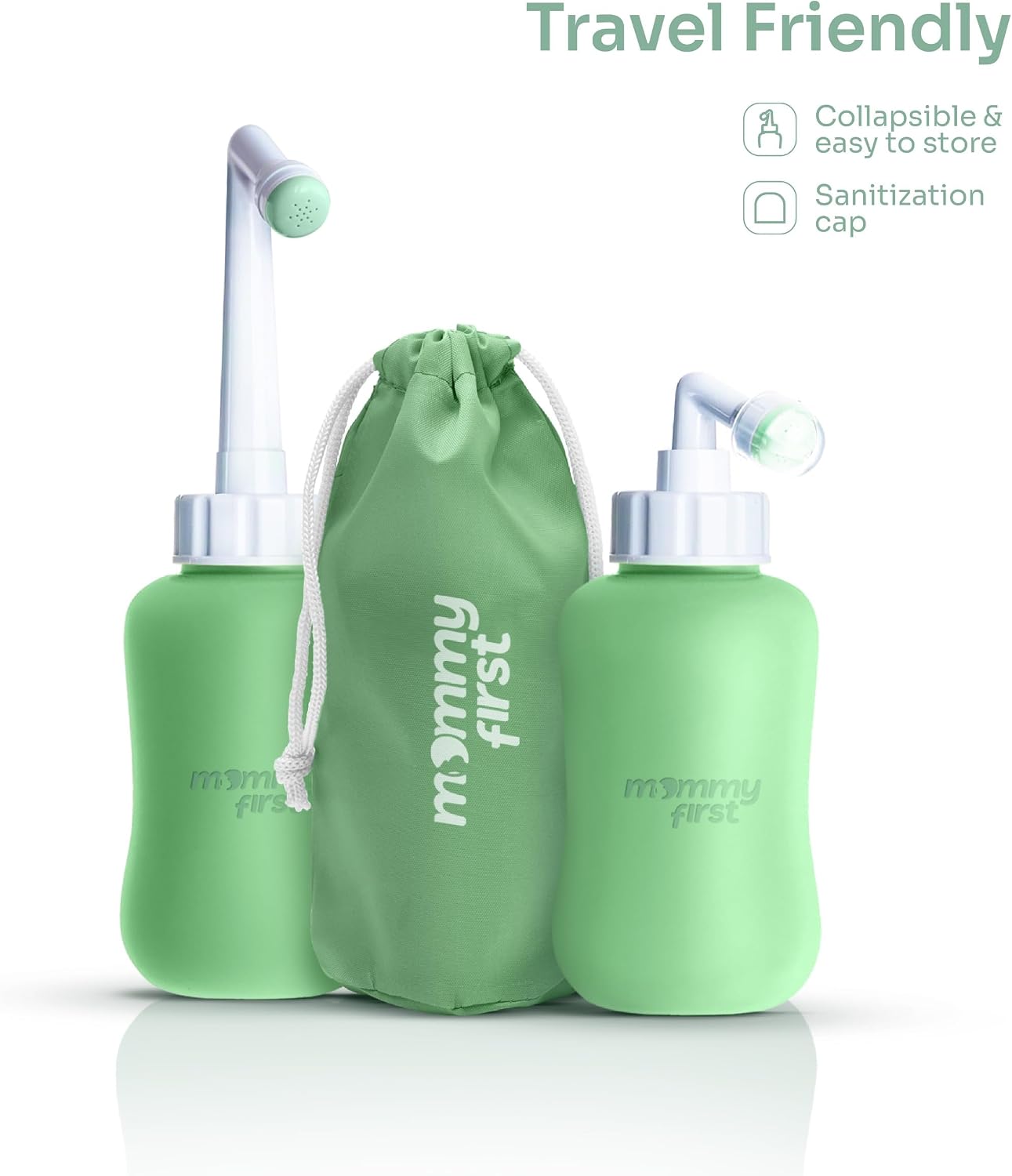 Mommy First® Peri Bottle for Postpartum Care | Upside Down Bottle for Perineal Cleansing and Recovery | Portable Bidet | Postpartum Essential | Green 12.2 OZ