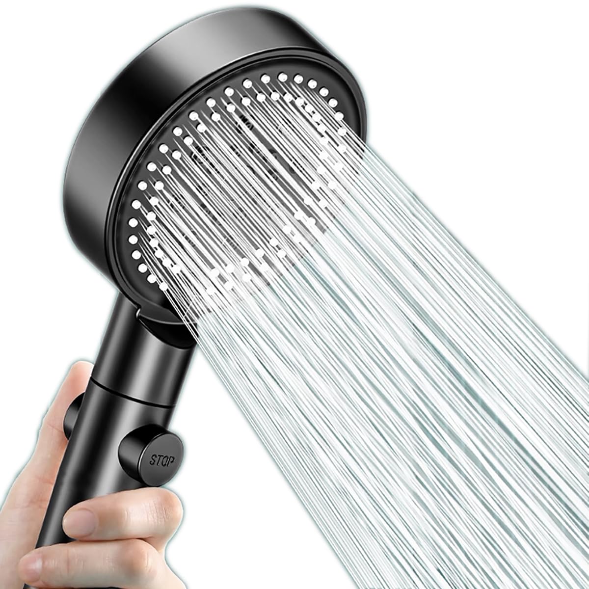 Newgam Handheld Shower Head with 6 Spray Modes, High Pressure Handheld Shower Head with On Off Switch, Handheld Shower Head with Anti-Clogging Nozzle