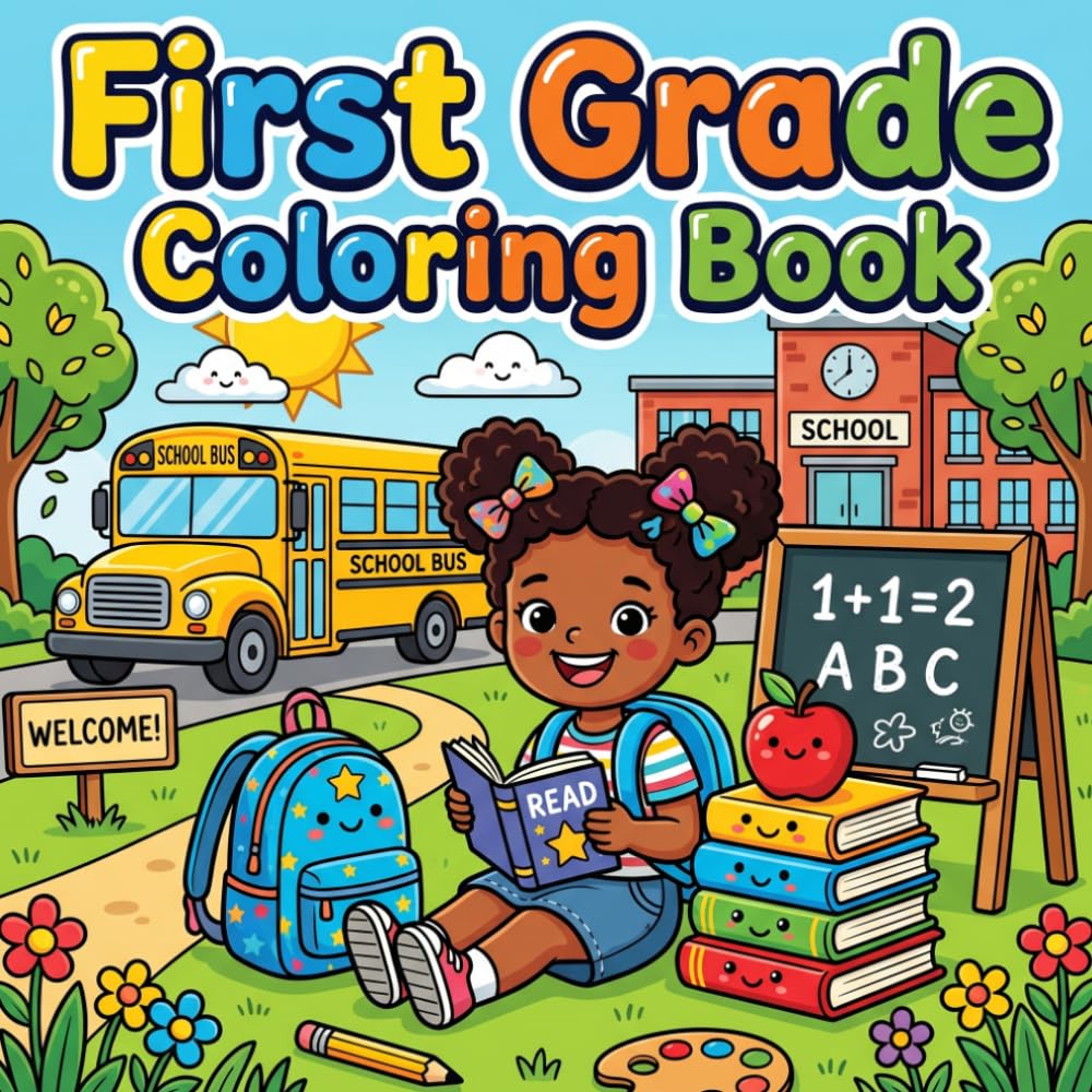 First Grade Coloring Book: Fun Back to School Activity Pages for Kids (Ready for School: Milestone Coloring Books)