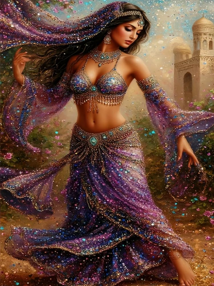 Brennora Embroidery Cross-Stitch Kits for Adults Beginners Pre Printed Cross Stitch Kit 11CT Needlework Arts and Crafts for Home Decor Dancer 16x20 inch