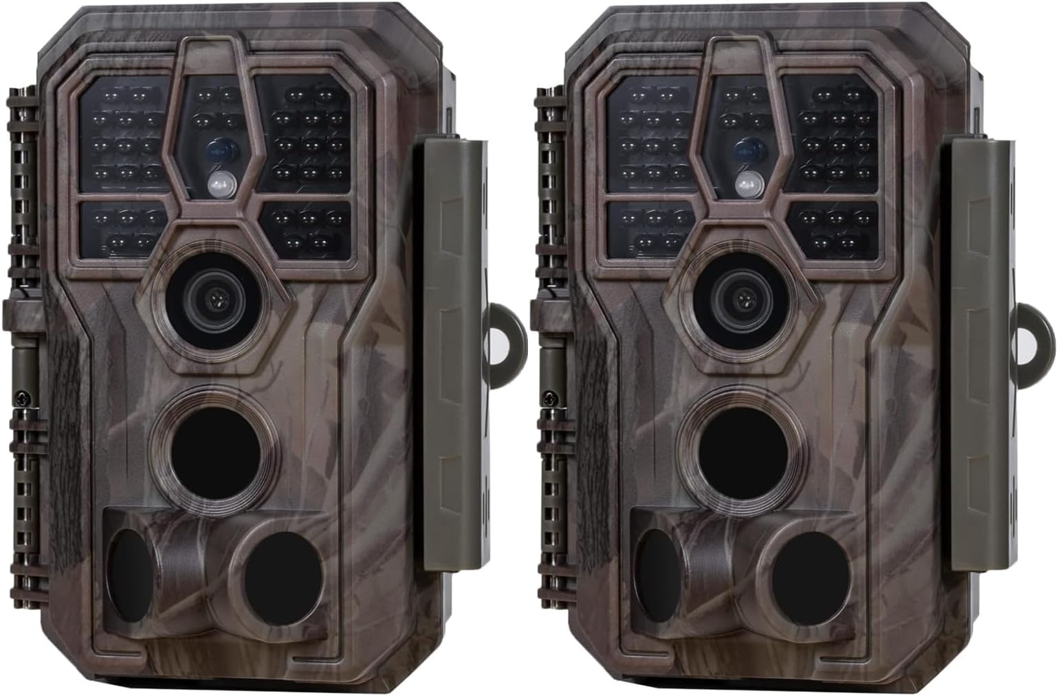 GardePro E5S 2-Pack Trail Camera (Non-Cellular, Non-WiFi), 64MP Photo & 1296P HD Video, 0.1s Trigger, 100ft No-Glow Night Vision, Motion Activated Wildlife Camera