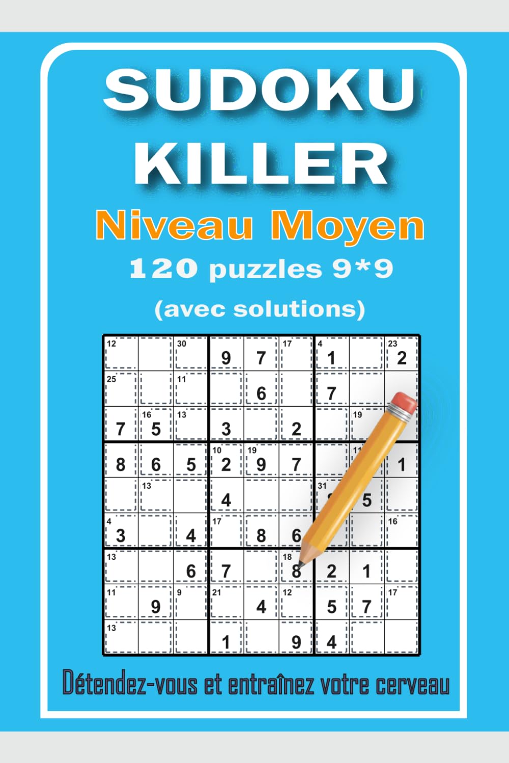 Sudoku killer Niveau Moyen pour Adultes et Seniors: Grand Format pour un Confort de Lecture Optimal avec Solutions Incluses