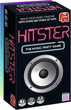 Jumbo Hitster - The Music Fun Party Quiz Card Game, 2-10 Players - 300 Plus Iconic Music Hits - Great for Adult and Family Game Night