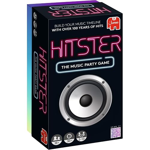Jumbo Hitster - The Music Fun Party Quiz Card Game, 2-10 Players - 300 Plus Iconic Music Hits - Great for Adult and Family Game Night