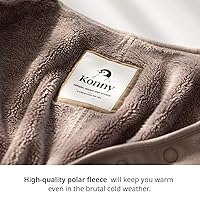 Vista 3 de Konny Funda de invierno para bebé chaqueta de forro polar para mujer abrigo de maternidad chaleco con capucha de lactancia beige talla grande