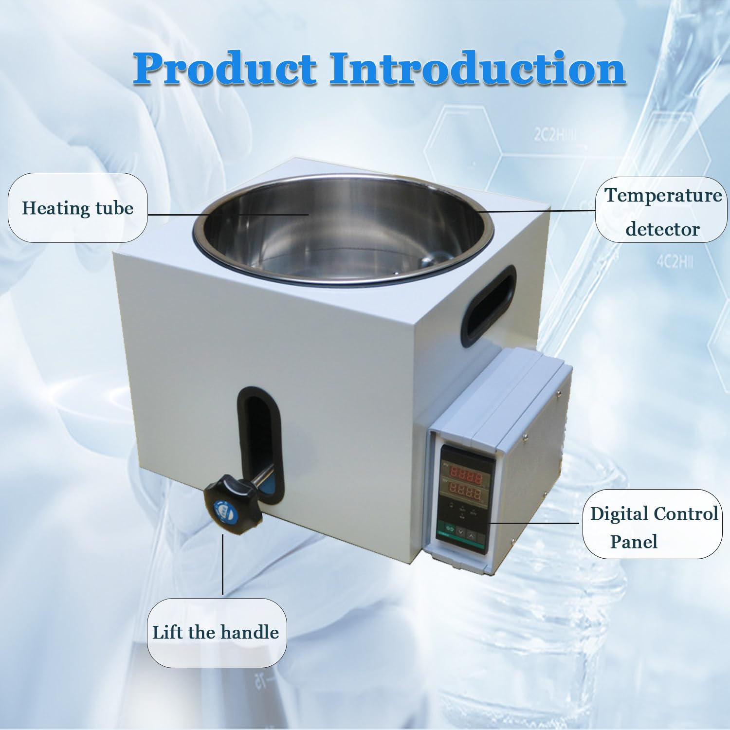 Baño María Laboratorio Termostático Digital,Calentador Baño Agua, Baño Agua Laboratorio Circulación Automática,Temperatura Precisa Control,para Uso En Laboratorio 5L