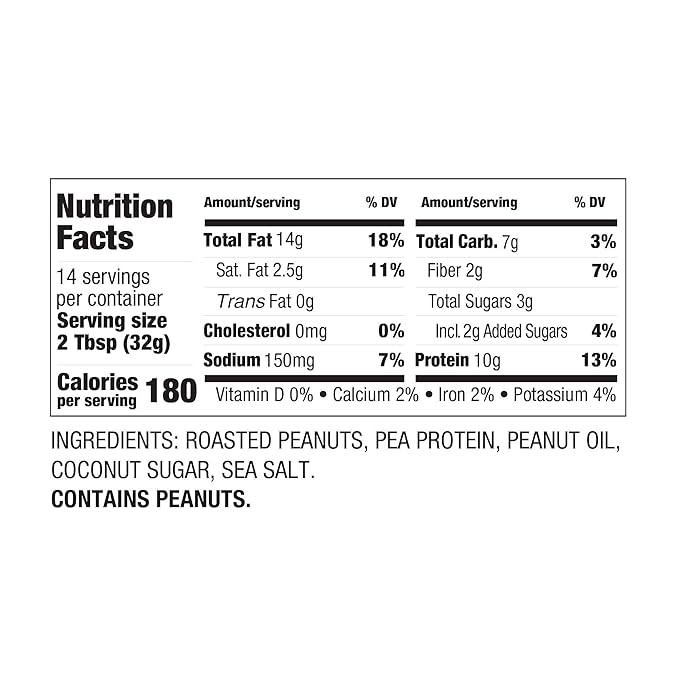 Mantequilla de Maní PBfit, 10g Proteína Vegana, Sin Aceite Palma, 16 oz miniatura 2