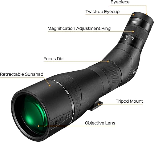 Miniatura 2 de Gosky EagleView - Alcance de observación 20-60x 85 HD con adaptador para teléfono inteligente para disparar objetivos, observación de aves, vida