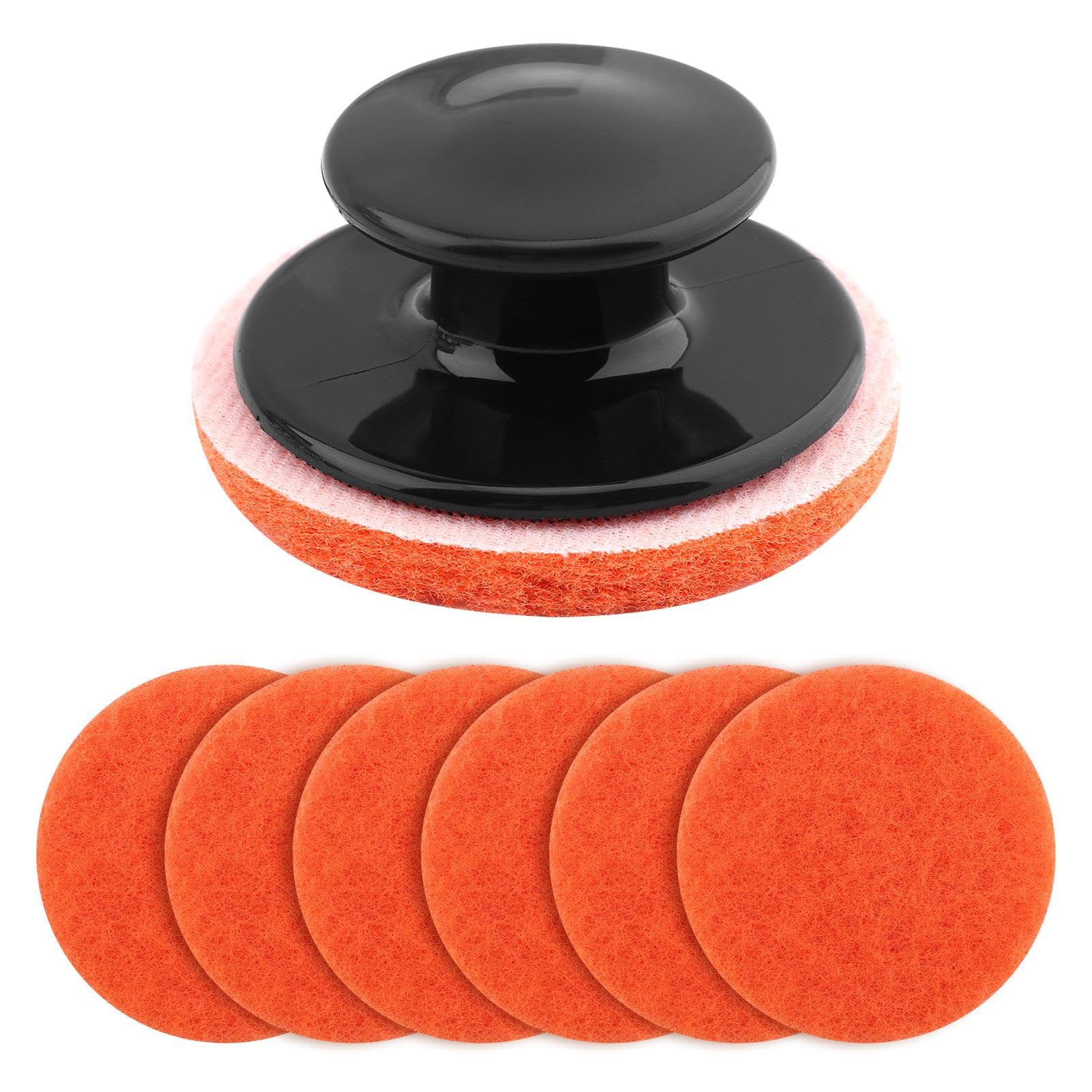 Griddle Cleaning Kit,Blackstone Cleaning kit,Flat Top Grill Accessories Cleaner Tool Set,Non-Scratch Scouring Pads with Handle,Heavy Duty Non-Scratch Scouring Pads for Kitchen,7 Scrubber Pads