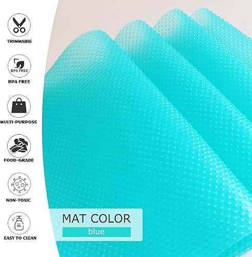 Miniatura 3 de 10 piezas de revestimientos para refrigerador, alfombrillas lavables para estantes de nevera, almohadillas para refrigerador para armario, gabinete,